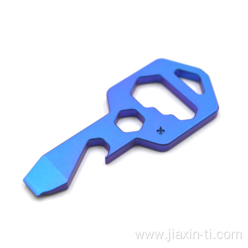 EDC Titanium Key Multi-tool With Pry Bar Spanner